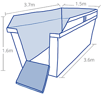 monster skip hire size